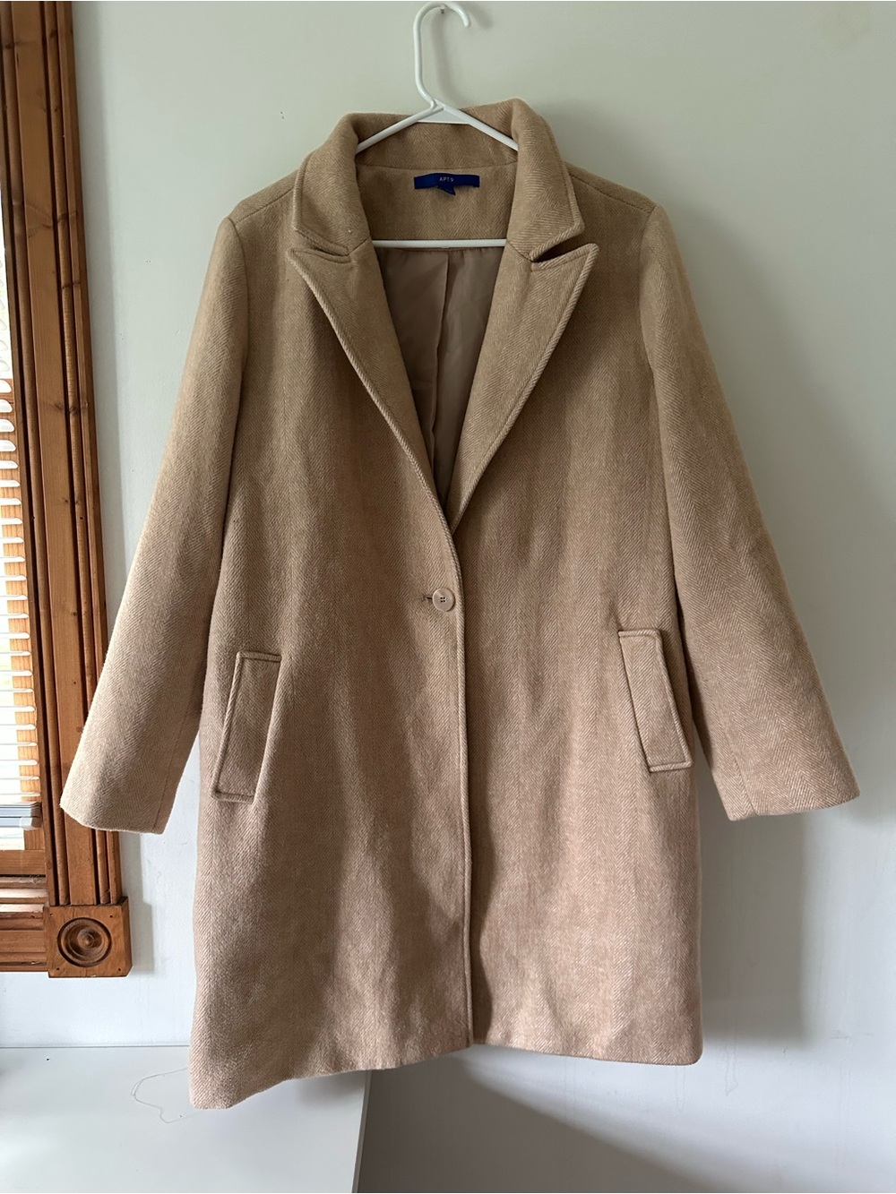 Wool blend long coat